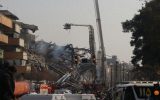 نشت گاز در محل حادثه ساختمان پلاسکو